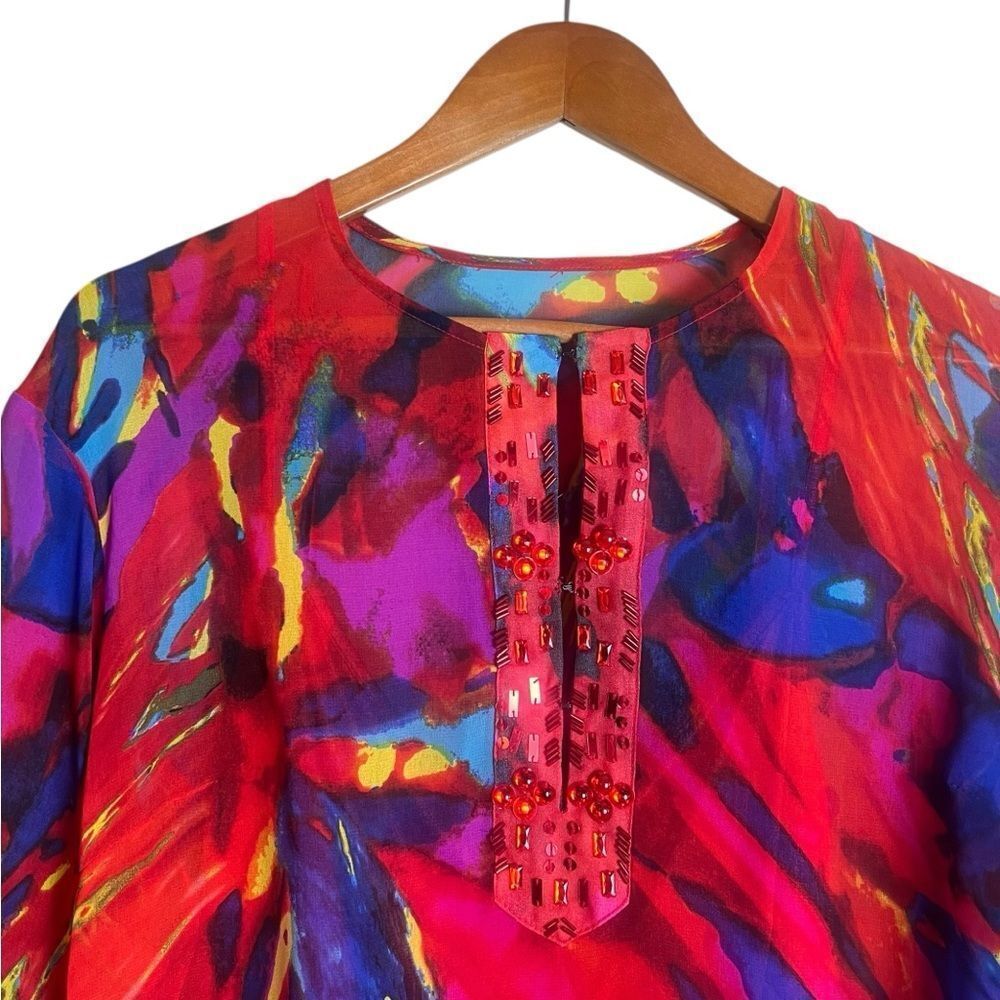 NWT! Peter Nygard patterned tunic. Size medium‎ - Picture 2 of 8